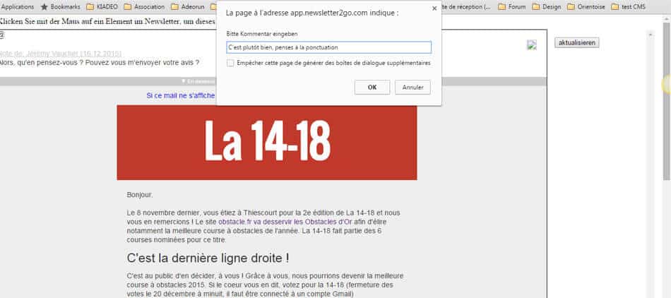 avis newsletter