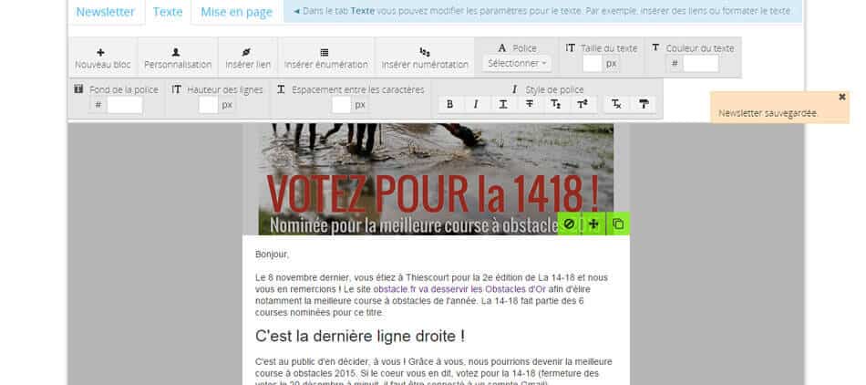 contenu newsletter