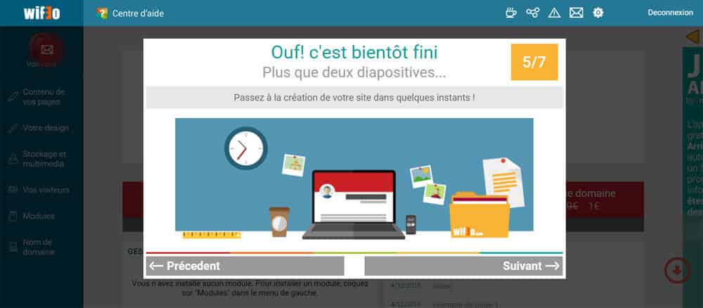 créer un site sur wifeo