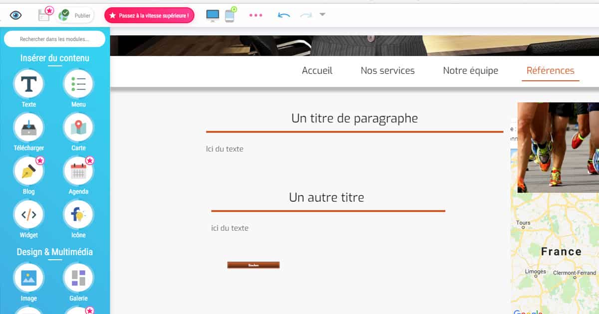 créer une page SiteW