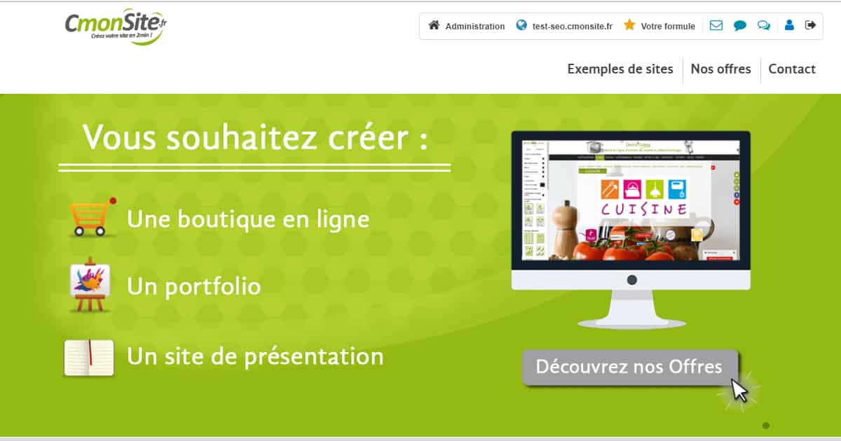 Créer un site avec Cmonsite