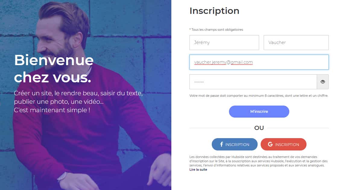 inscription hubside