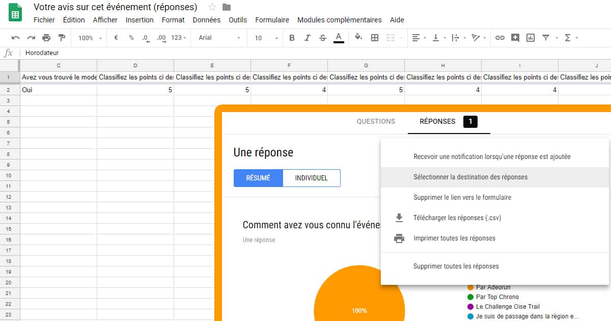 Fomulaire de réponse