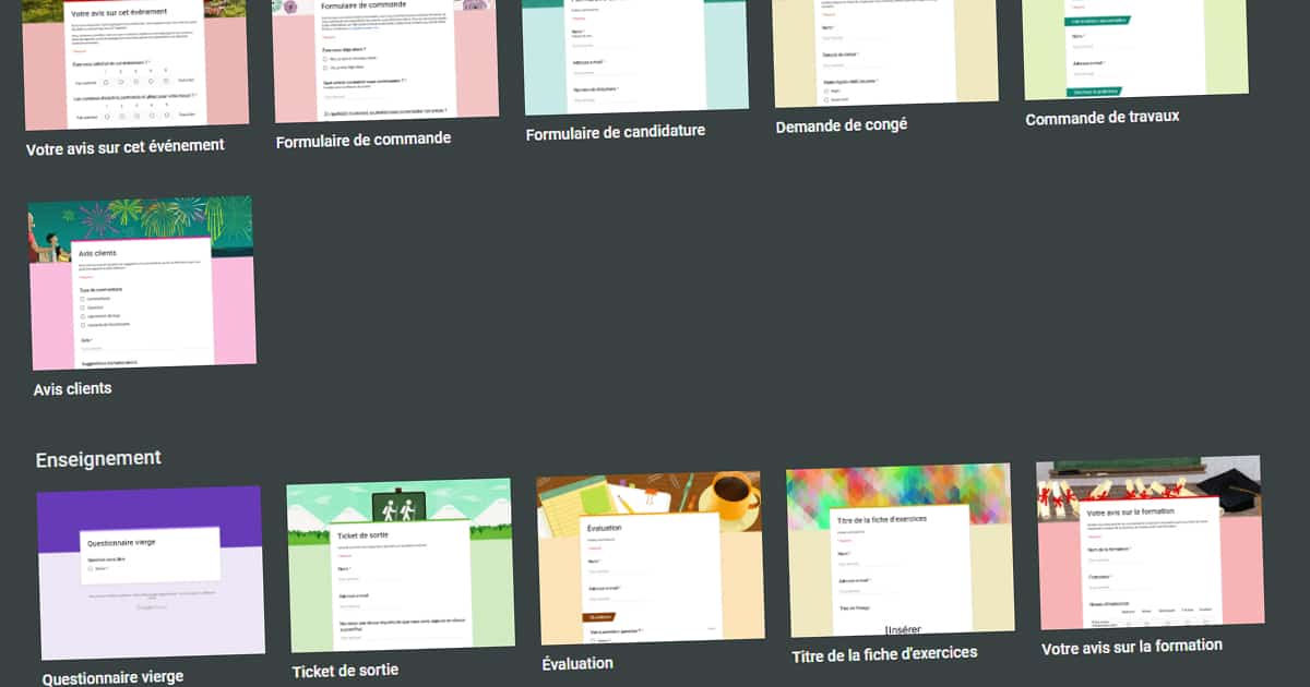 modèle de formulaire