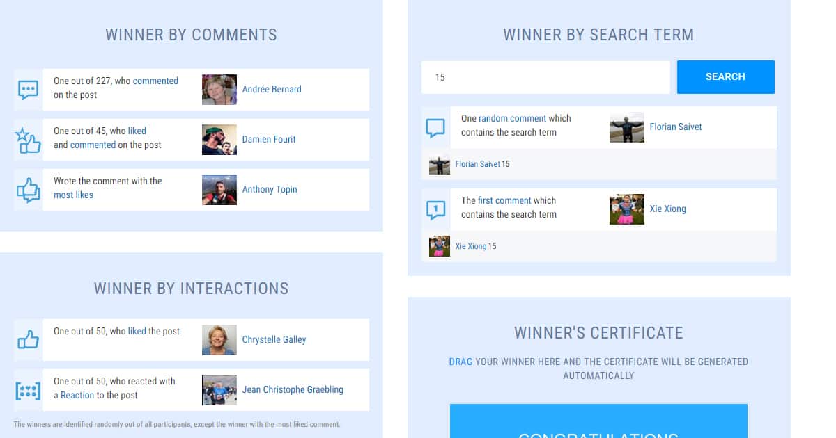 FANPAGEKARMA vainqueur