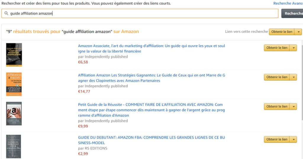 exemple de recherche