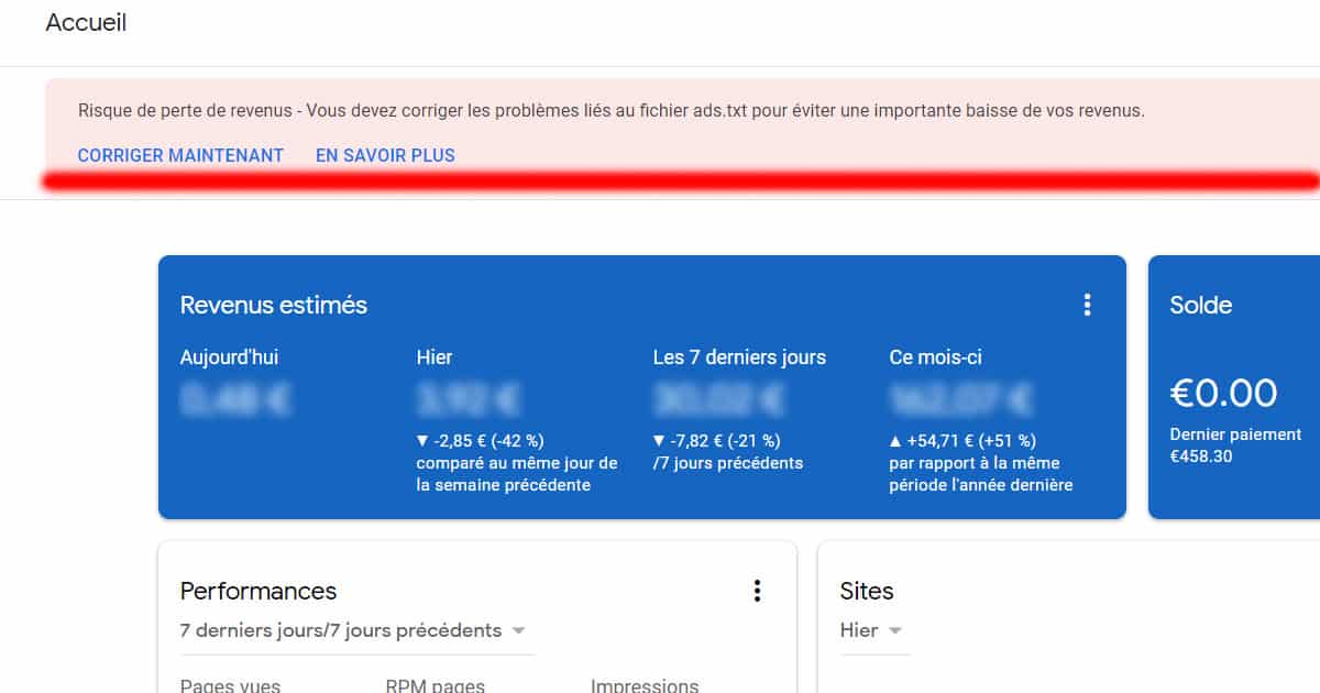 Annonces désactivées sur Adsense : pourquoi ?