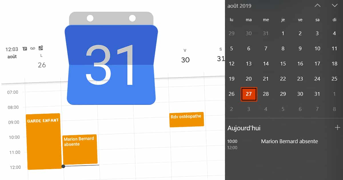 Synchroniser son Google Agenda à son PC et téléphone