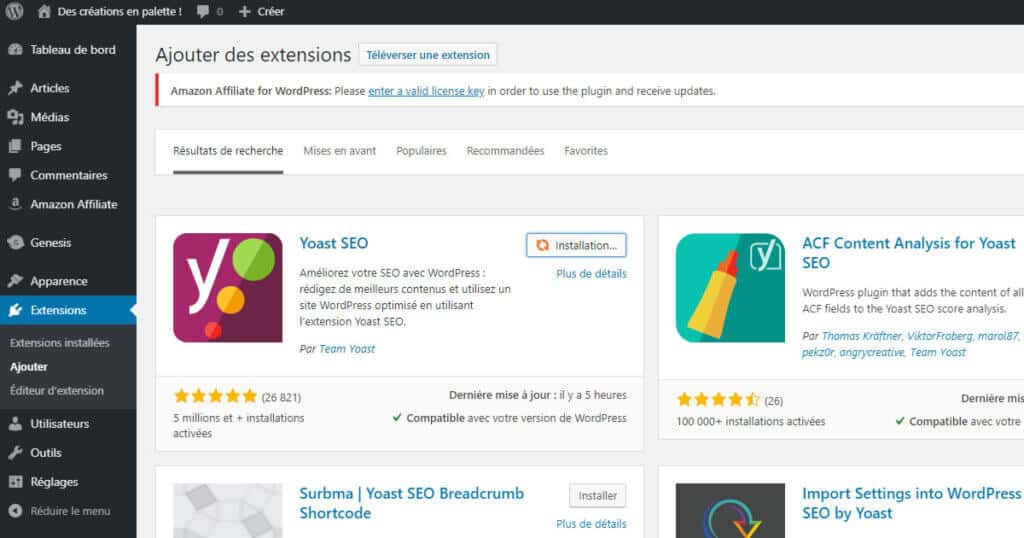 installer yoast
