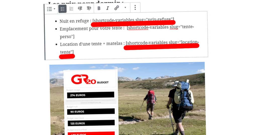 actualiser des contenus