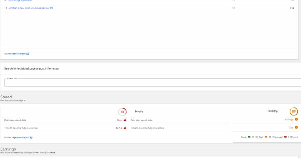 sitekit pagespeed