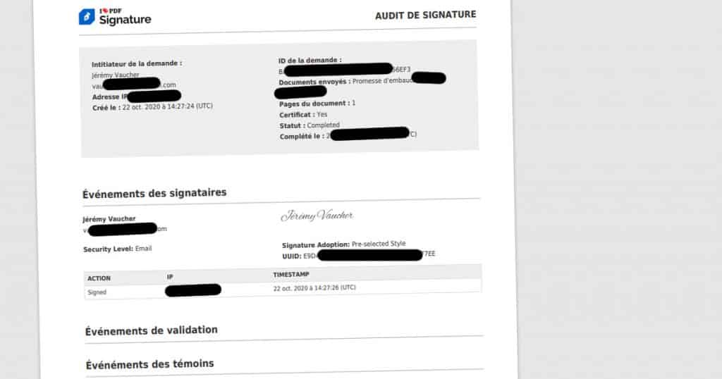 signature certifiée