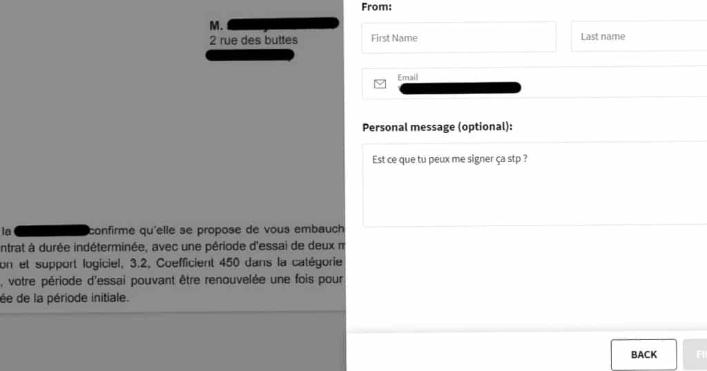 inviter à signer