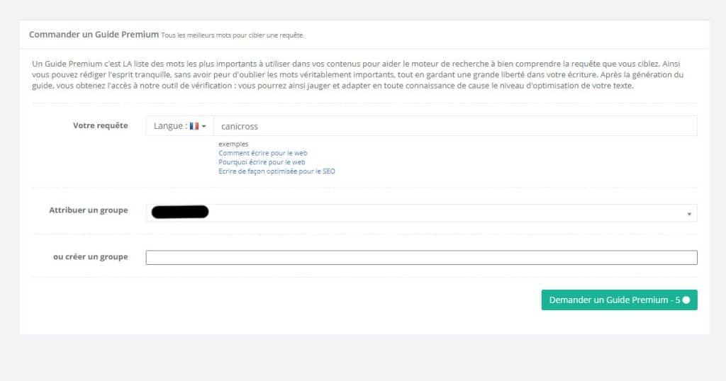 test de YourTextGuru