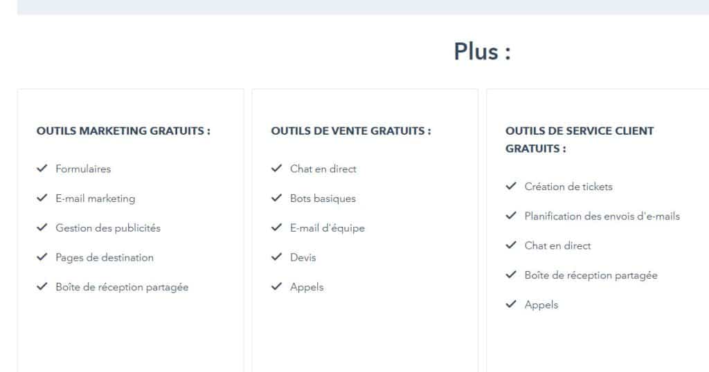 tarifs Hubspot
