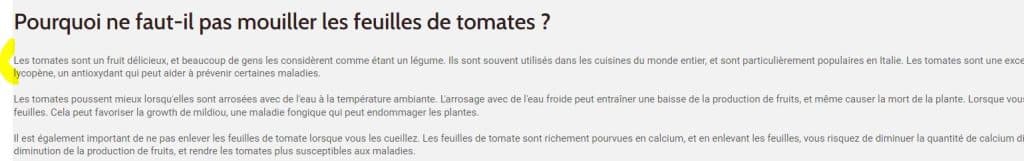 Exemple de paragraphe avec klistair