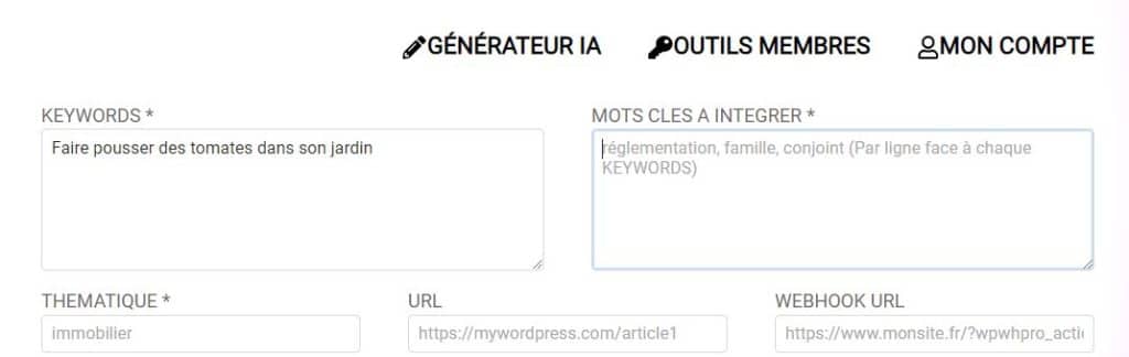 Article très simple à générer sur Klistair