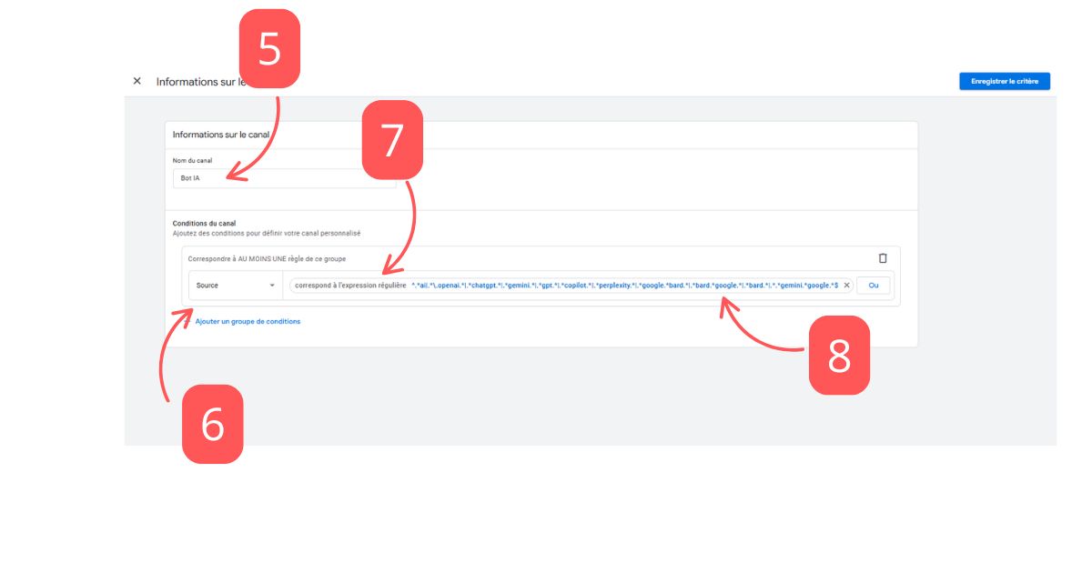 Ajouter les ia dans google analytics pourvoir la part de trafic